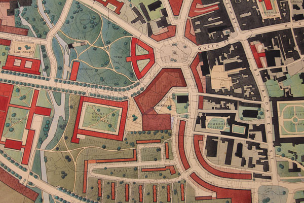 Thomas Sharp map of Oxford